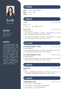 大学生求职简历模板预览